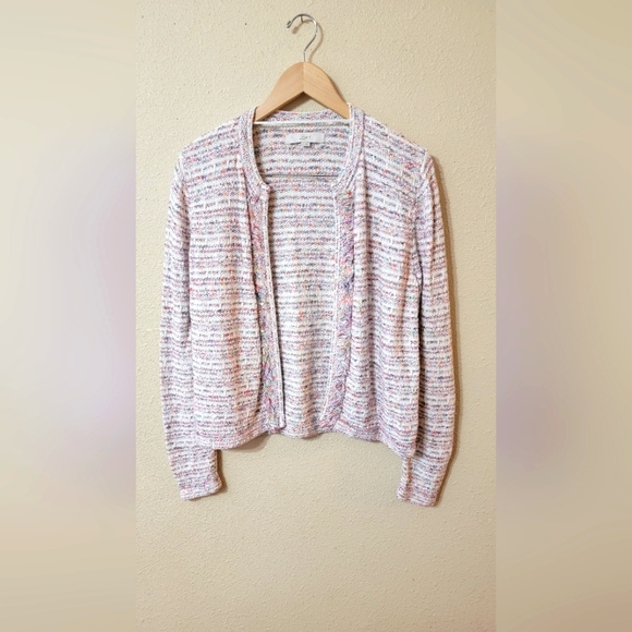 LOFT Sweaters - Loft Ladies multi color open front cardigan